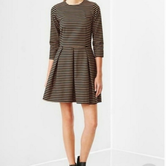 LAST DAY Gap petite striped pleated dress - Picture 2 of 5